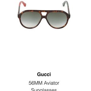 Gucci Brown Aviator Sunglasses